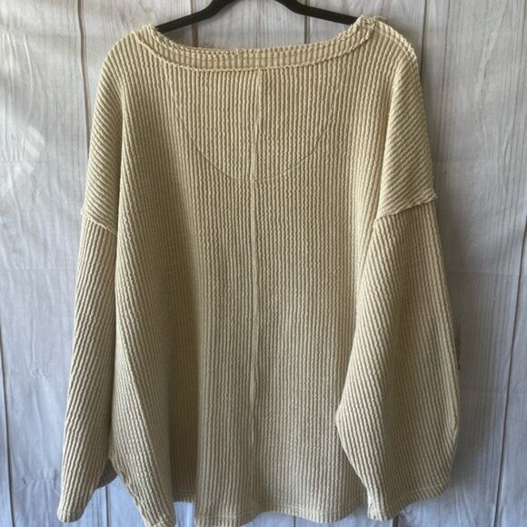 FREE PEOPLE V-NECK SWEATSHIRT - Picture 2 of 6